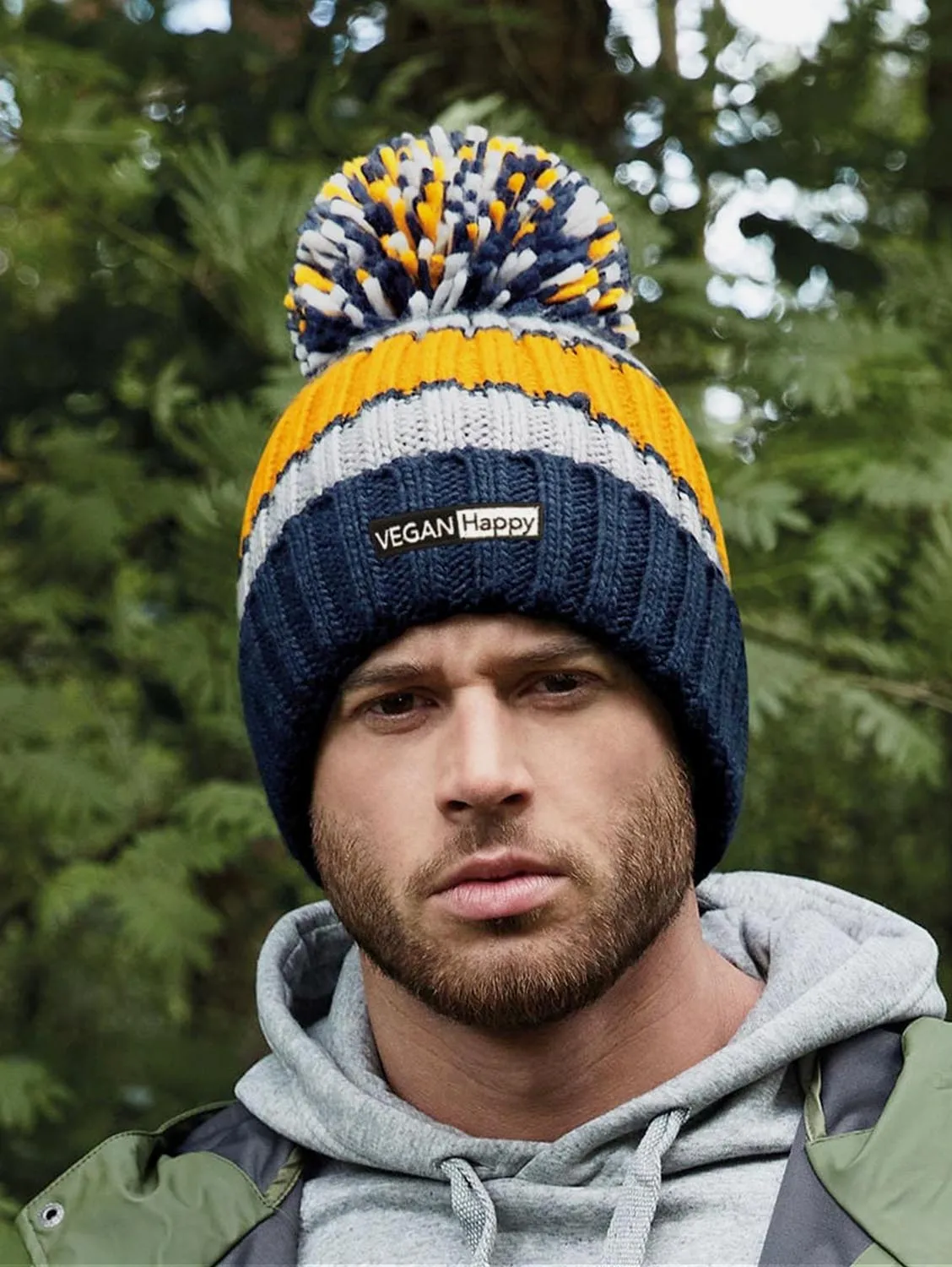 Vegan Hygge Striped Beanie | Multiple Colours