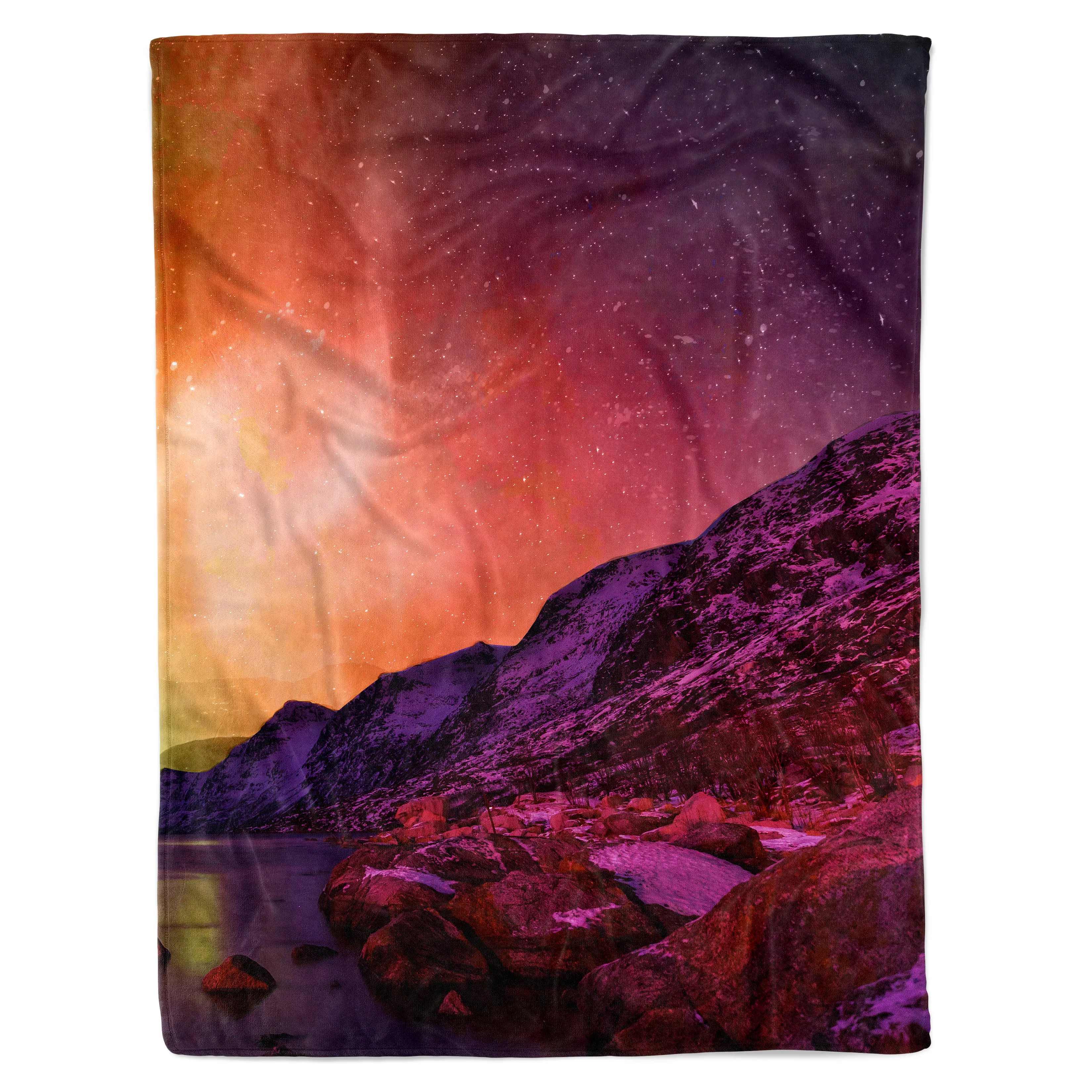 Velvet Snowcaps Fleece Blanket