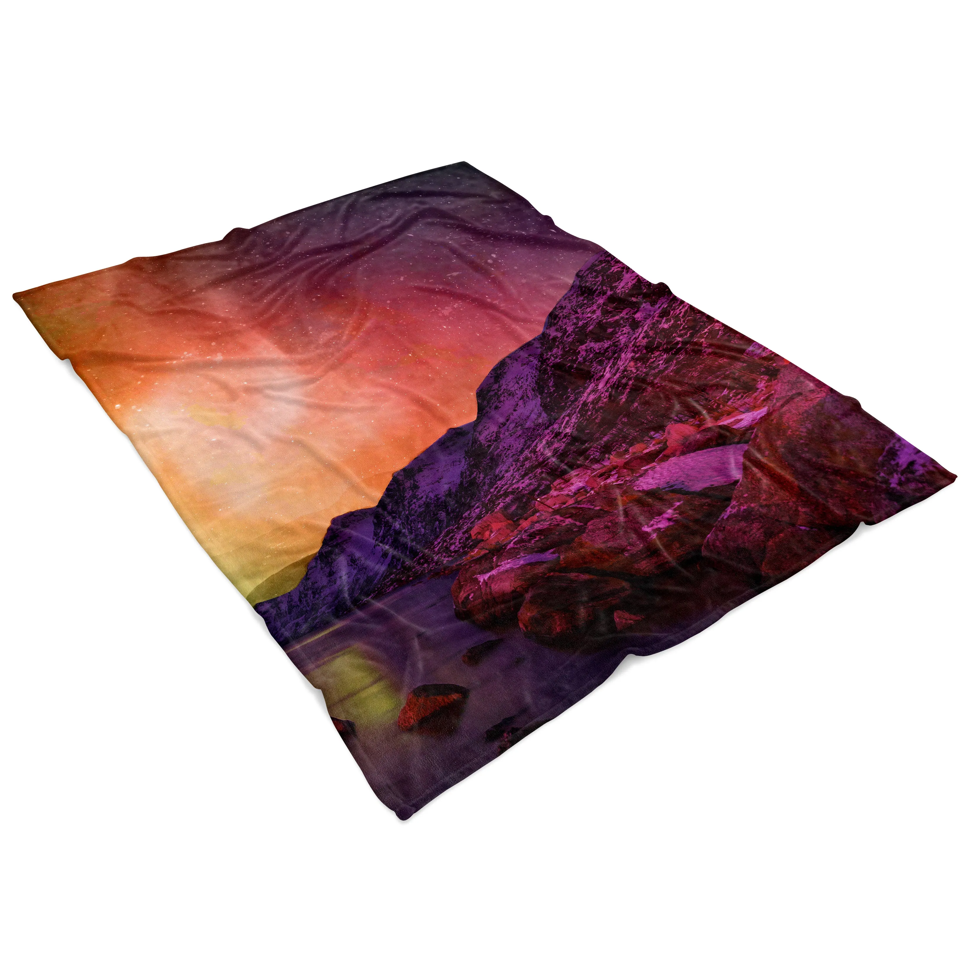 Velvet Snowcaps Fleece Blanket