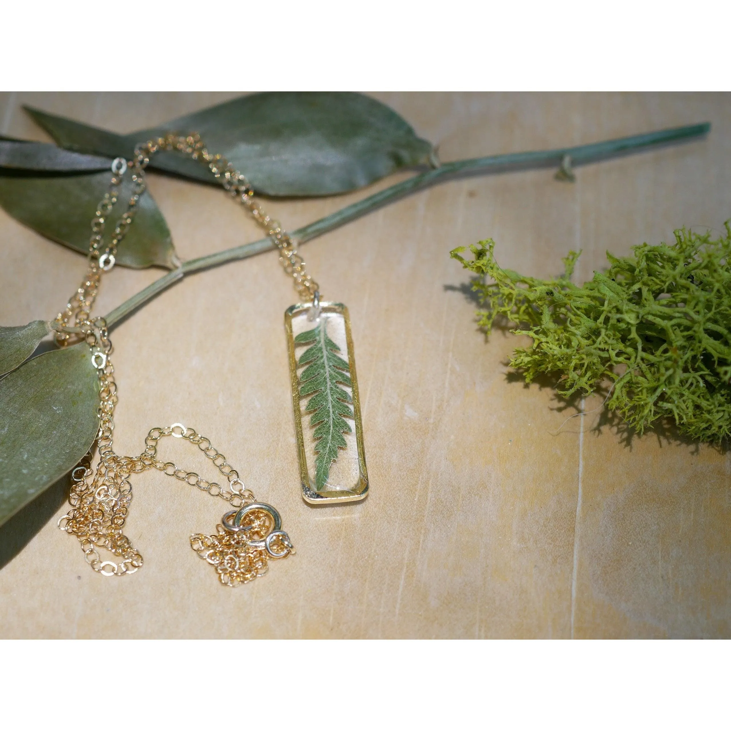Vertical Fern Bar Necklace