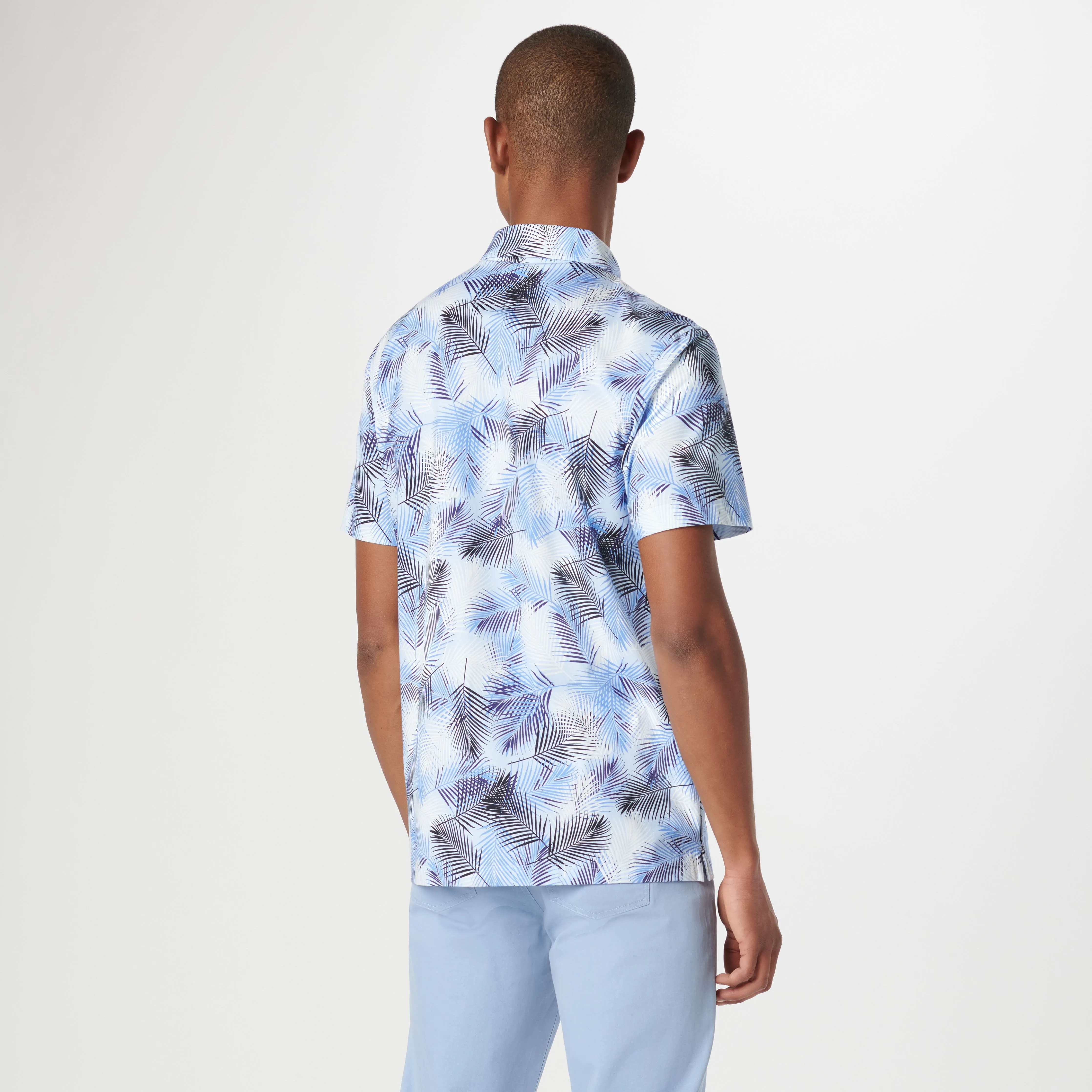 Victor Leaf Print OoohCotton Polo
