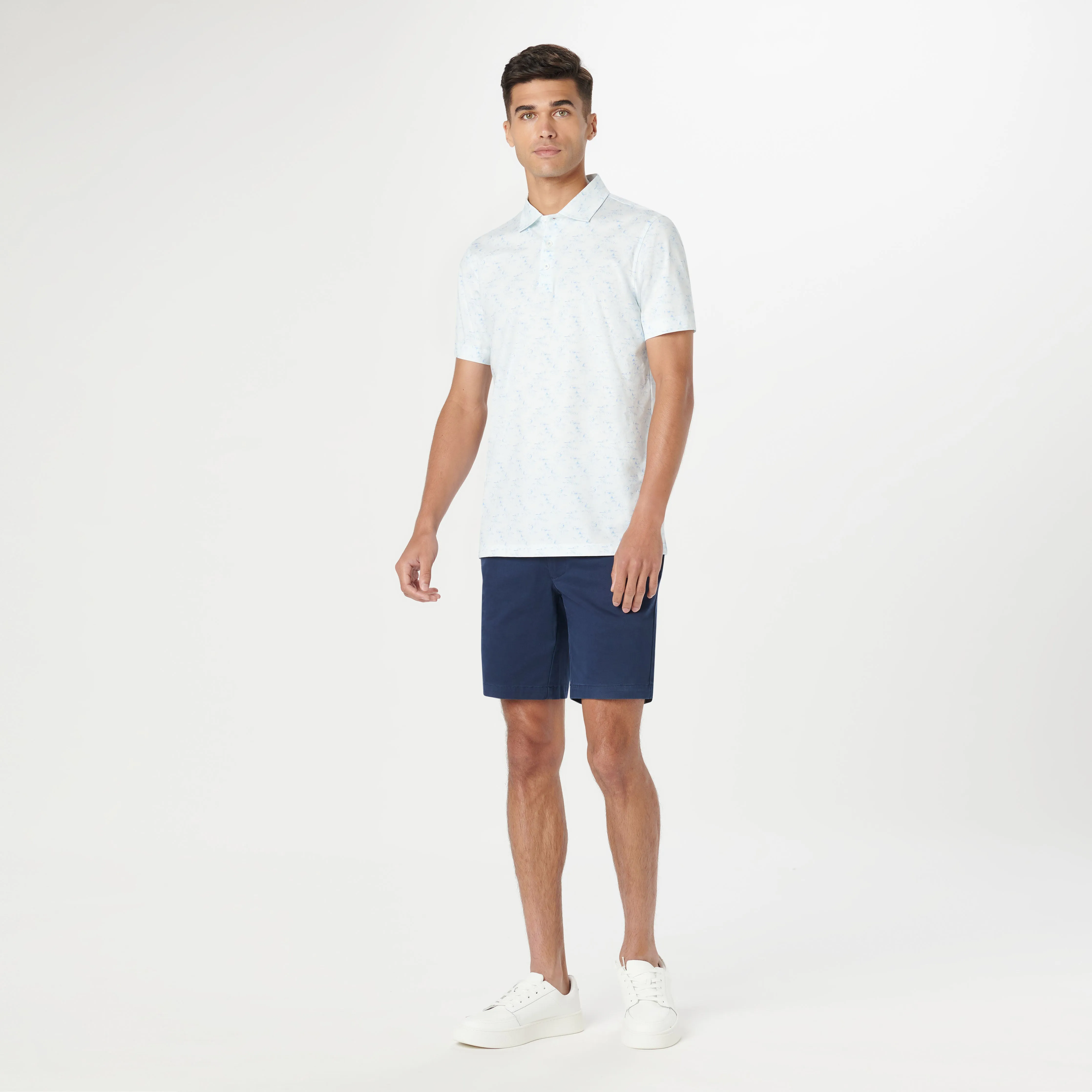 Victor Leaf Print OoohCotton Polo