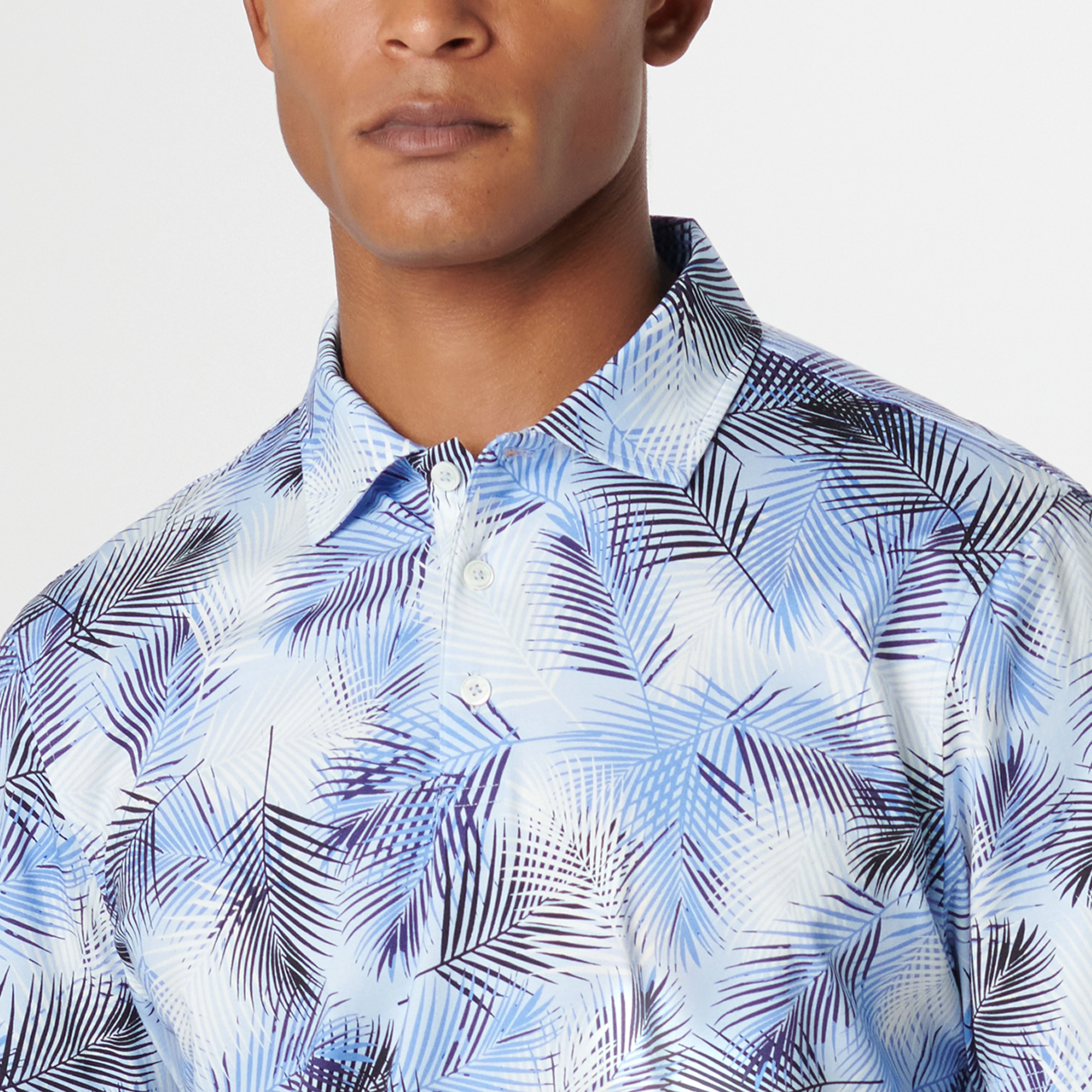 Victor Leaf Print OoohCotton Polo