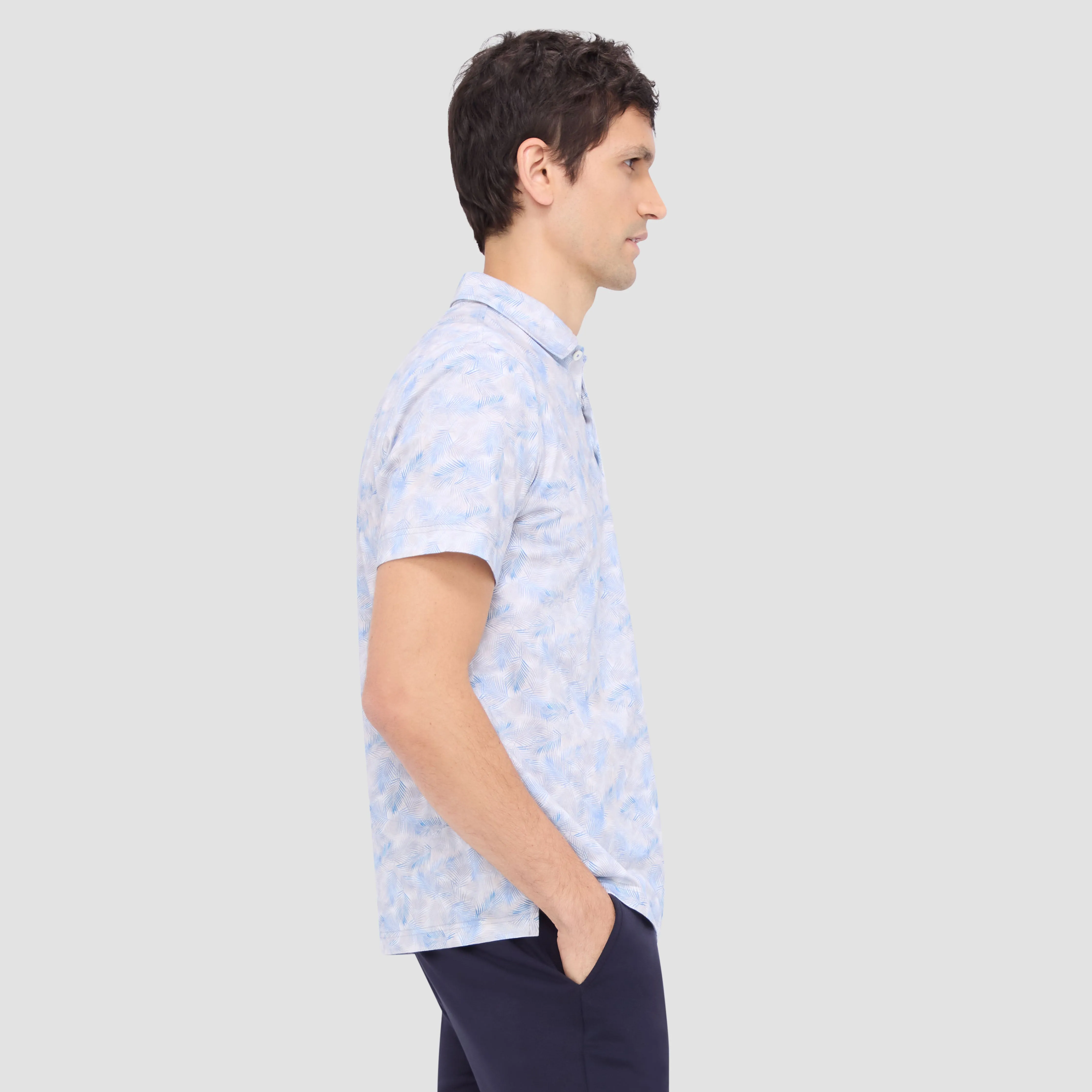 Victor Leaf Print OoohCotton Polo