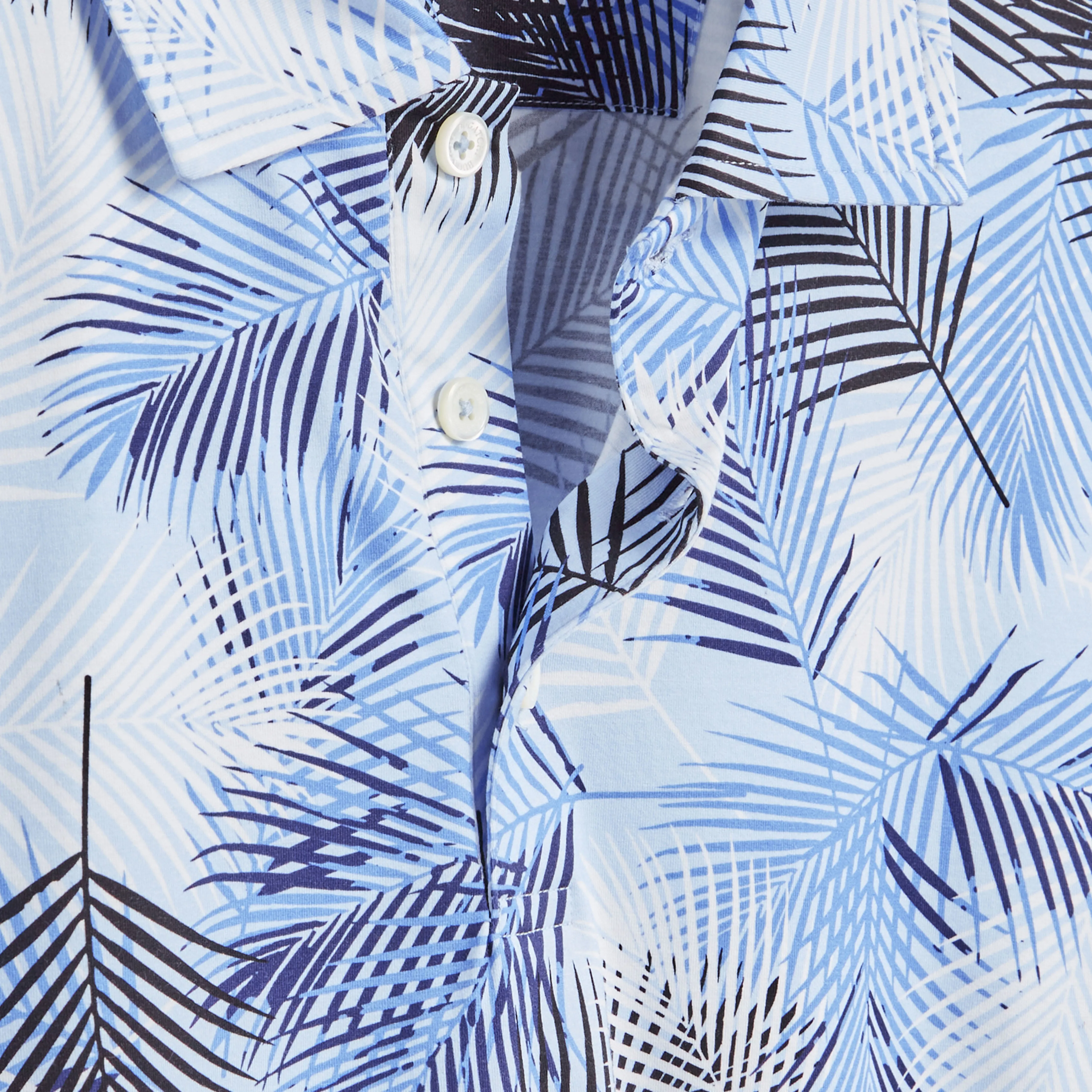 Victor Leaf Print OoohCotton Polo