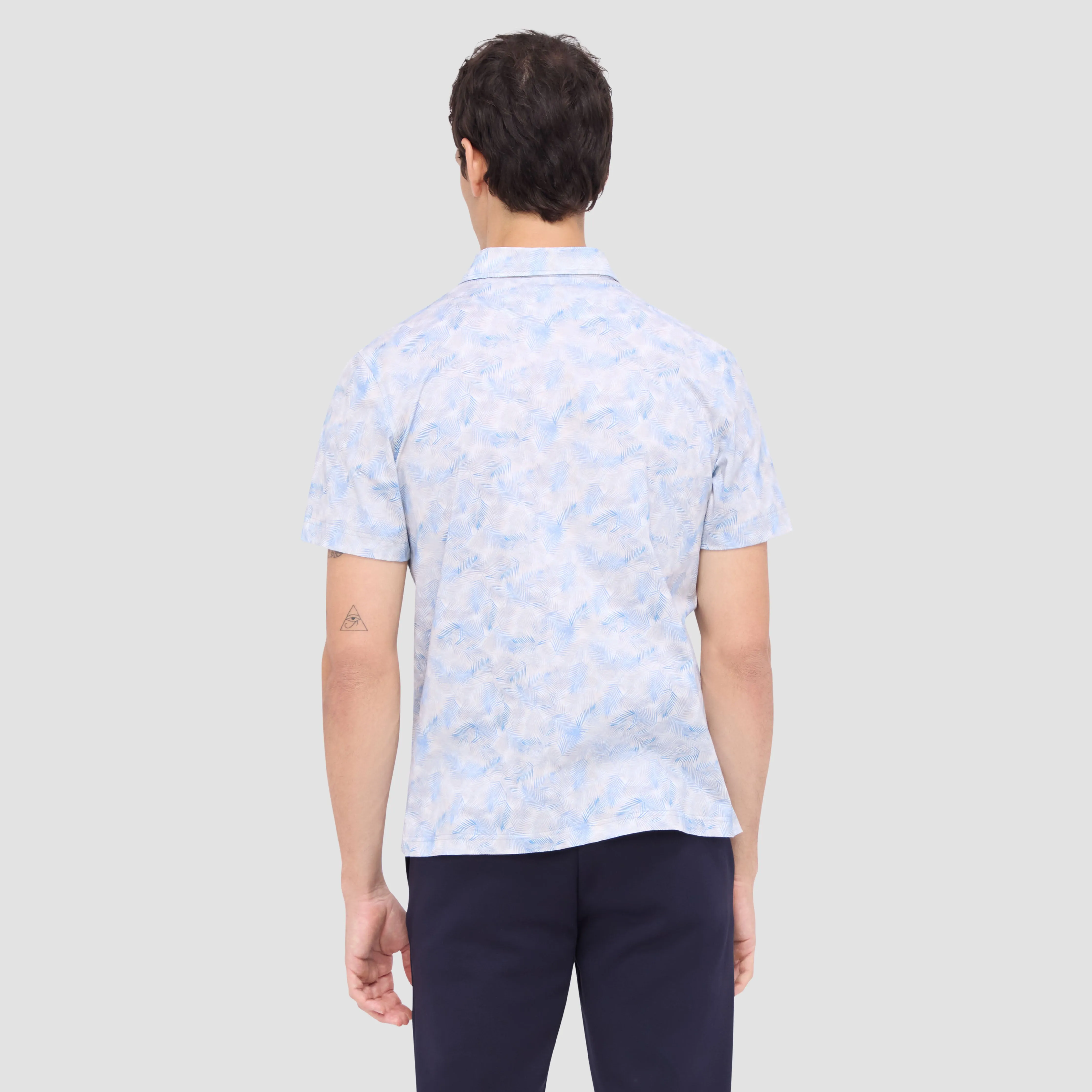 Victor Leaf Print OoohCotton Polo