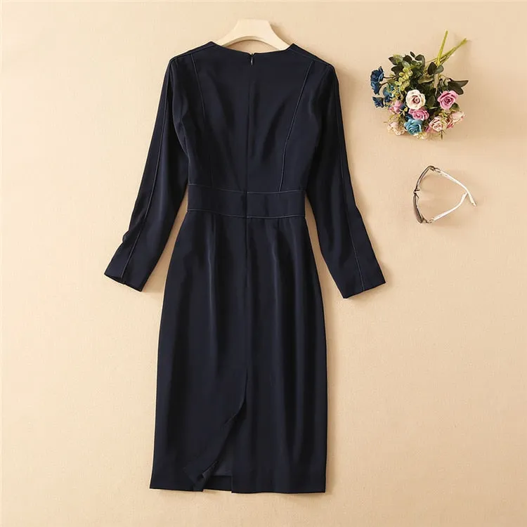 Vintage Elegant Chic Long Sleeve Dress