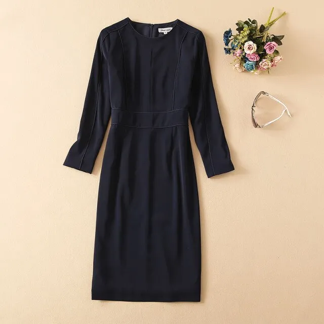 Vintage Elegant Chic Long Sleeve Dress