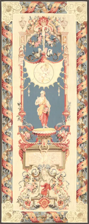 Vintage French Aubusson Tapestry - 4'2" x 10'3"