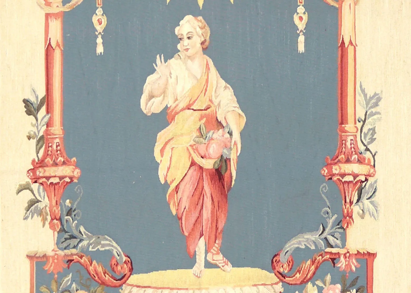 Vintage French Aubusson Tapestry - 4'2" x 10'3"