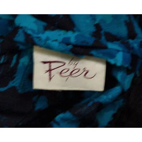 Vintage MCM Cocktail Dress Black & Turquoise Brocade Beaded 1950S Peer 36-26-Free S
