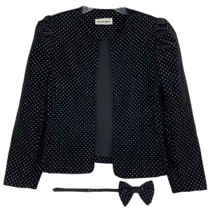 Vintage Open Front Blazer/ Jacket with Matching Bow Tie- Made in the USA