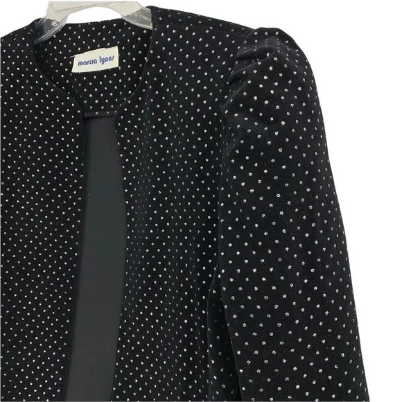 Vintage Open Front Blazer/ Jacket with Matching Bow Tie- Made in the USA