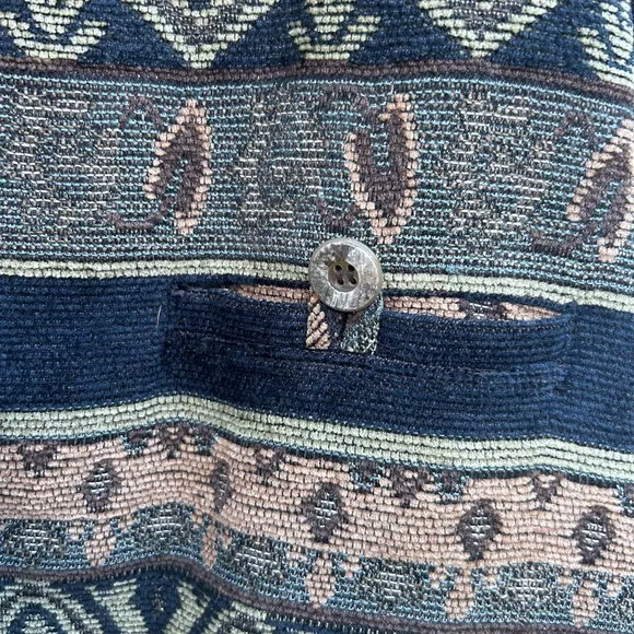 Vintage Sag Harbor jacket floral tapestry multi 90s  boho tweed sz 14 Large