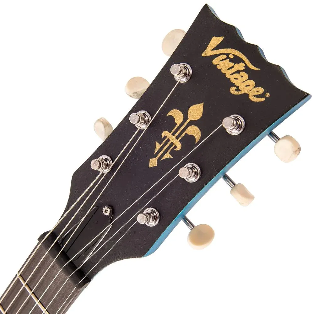 Vintage V120MR Icon, Distressed Gun Hill Blue On Sunburst