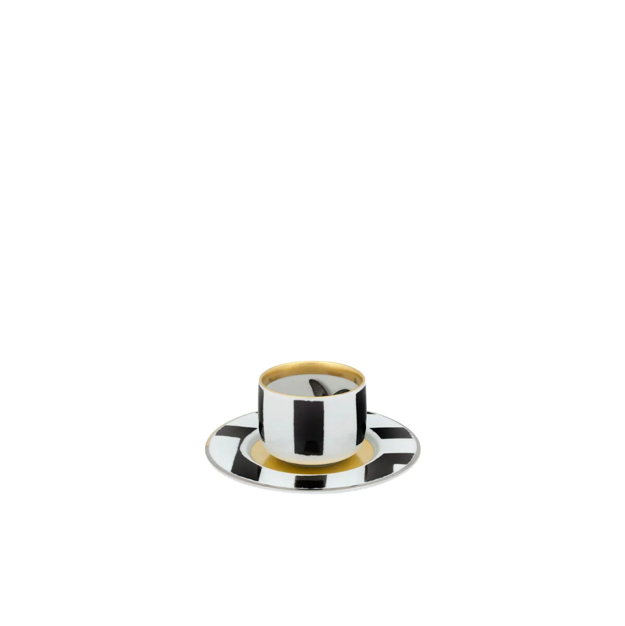 VISTA ALEGRE CHRISTIAN LACROIX - SOL Y SOMBRA - COFFEE CUP & SAUCER, SET OF 4