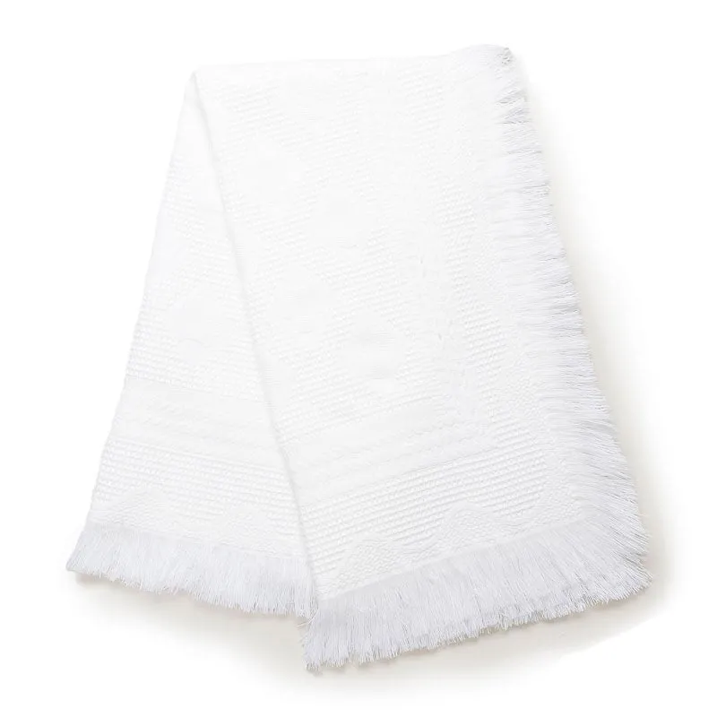 White Heart Shawl (PK6) (120x120cm) SH08-W