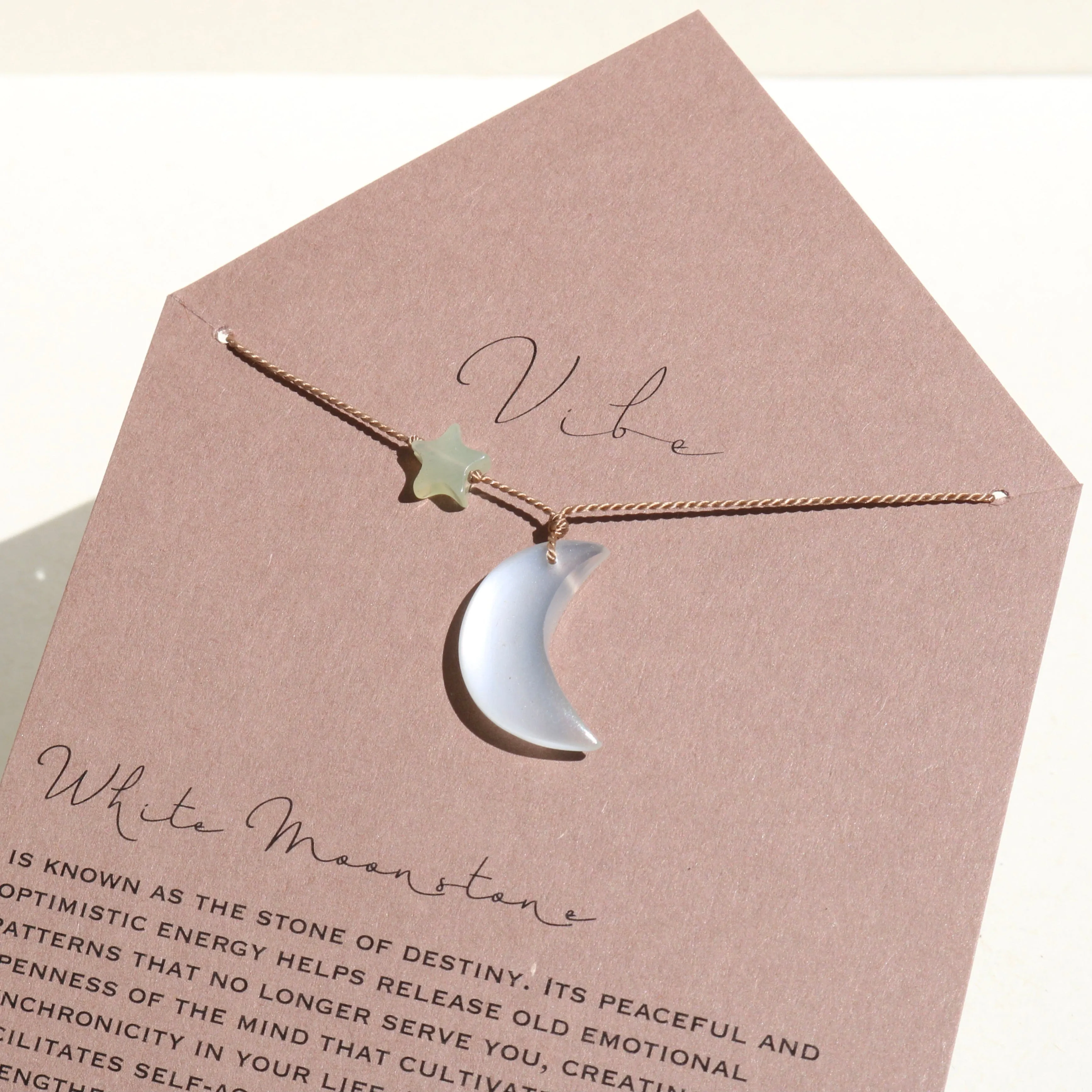 WHITE MOONSTONE MOON