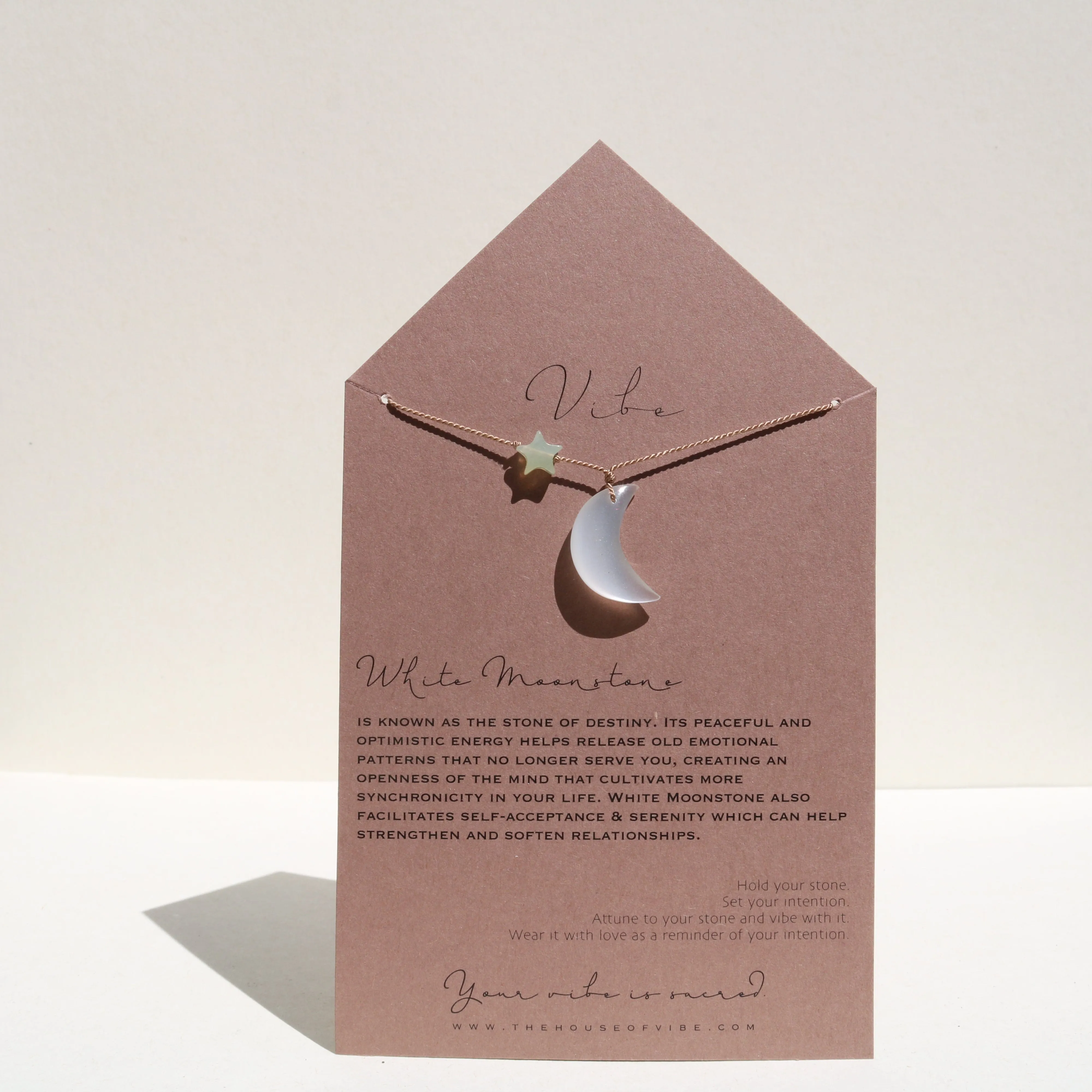 WHITE MOONSTONE MOON