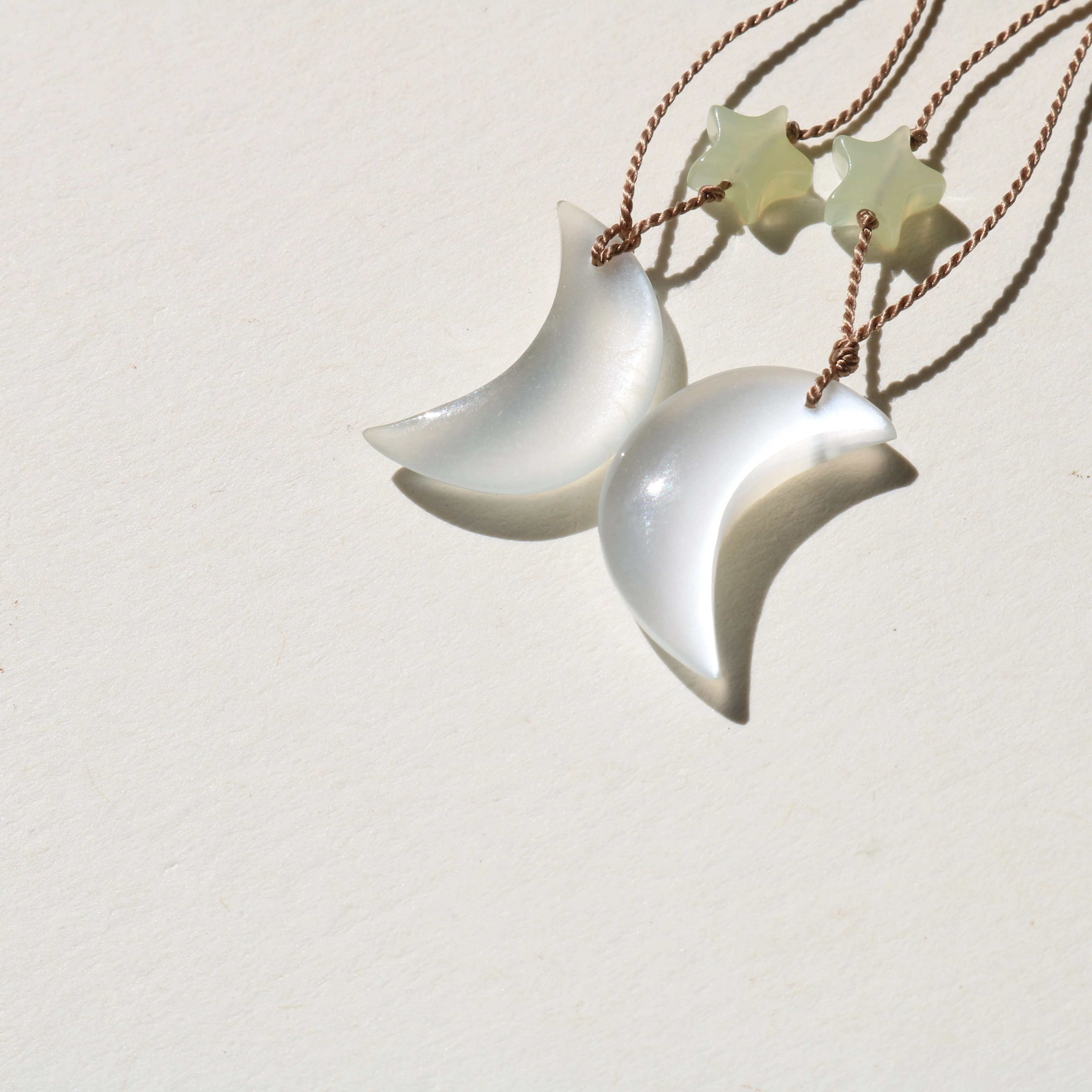 WHITE MOONSTONE MOON