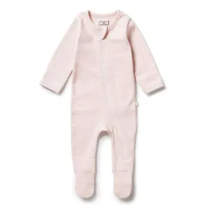 Wilson   Frenchy Cantaloupe Rib Stripe Zipsuit