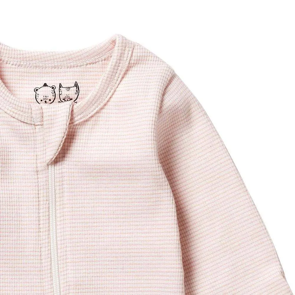 Wilson   Frenchy Cantaloupe Rib Stripe Zipsuit