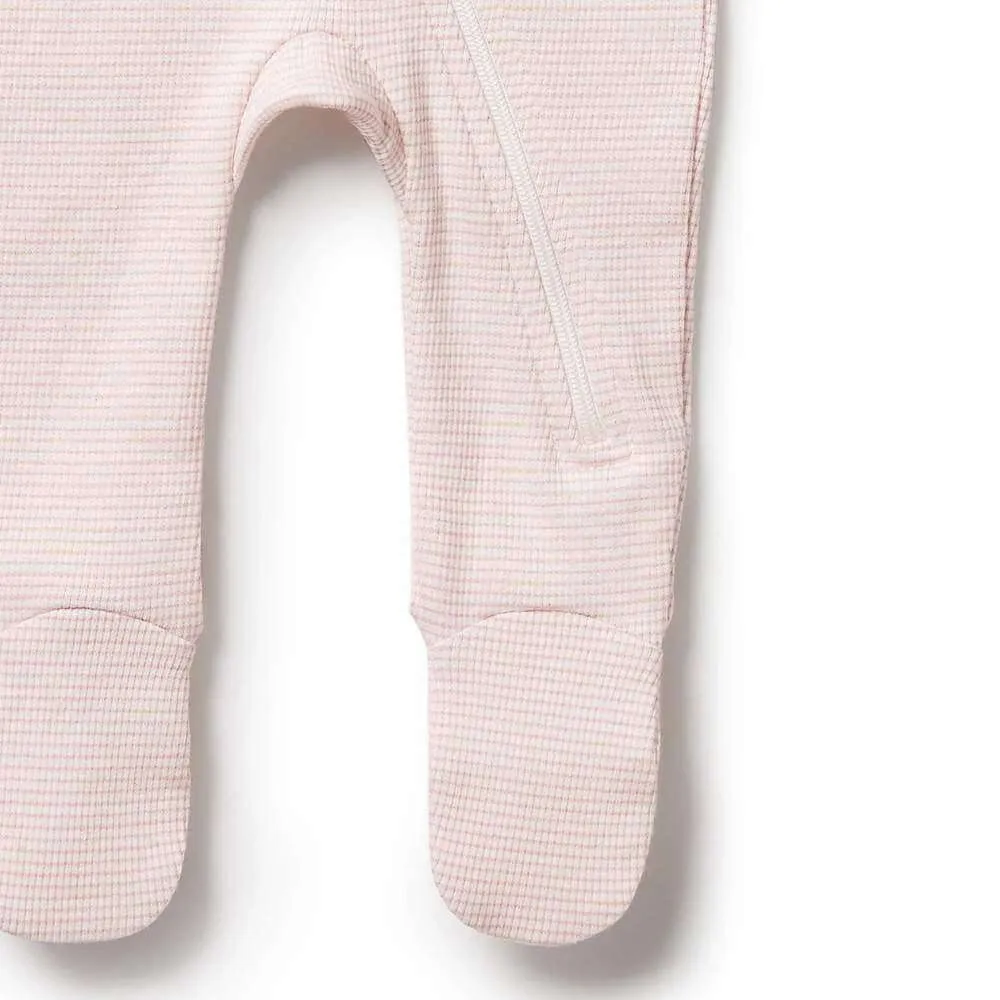 Wilson   Frenchy Cantaloupe Rib Stripe Zipsuit