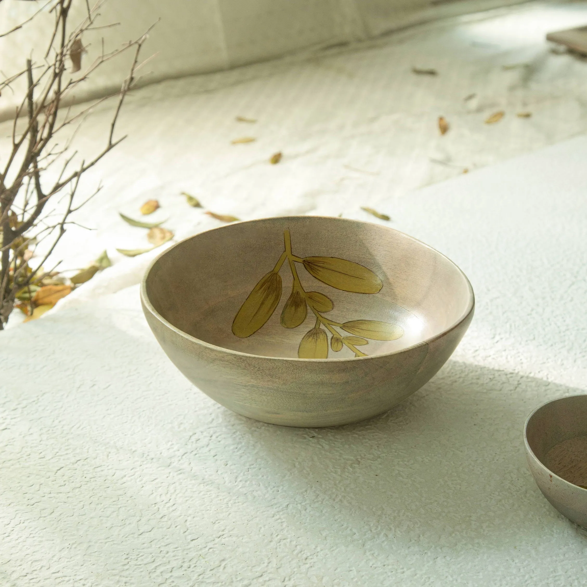 Wisteria Yellow Salad Bowl