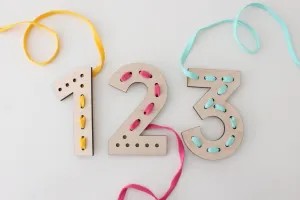 WOOD LACING - SINGLE NUMBERS