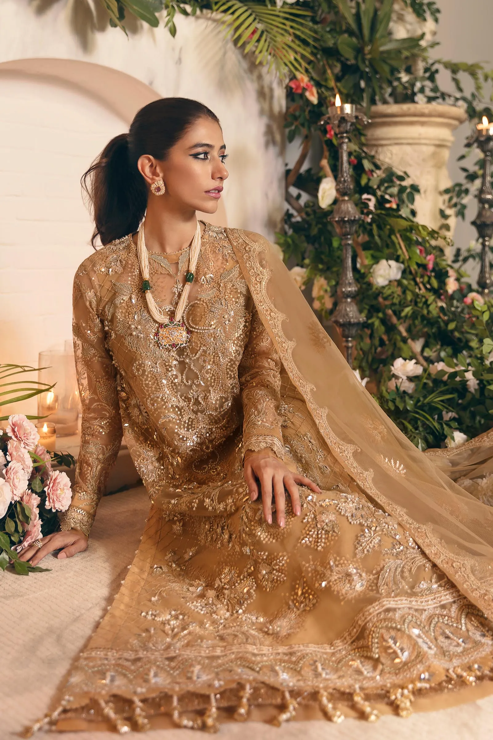 ZARIN (ZRW-20586) | Zaha Gossamer RTW Collection 2022 | Stitched Embellished Suits