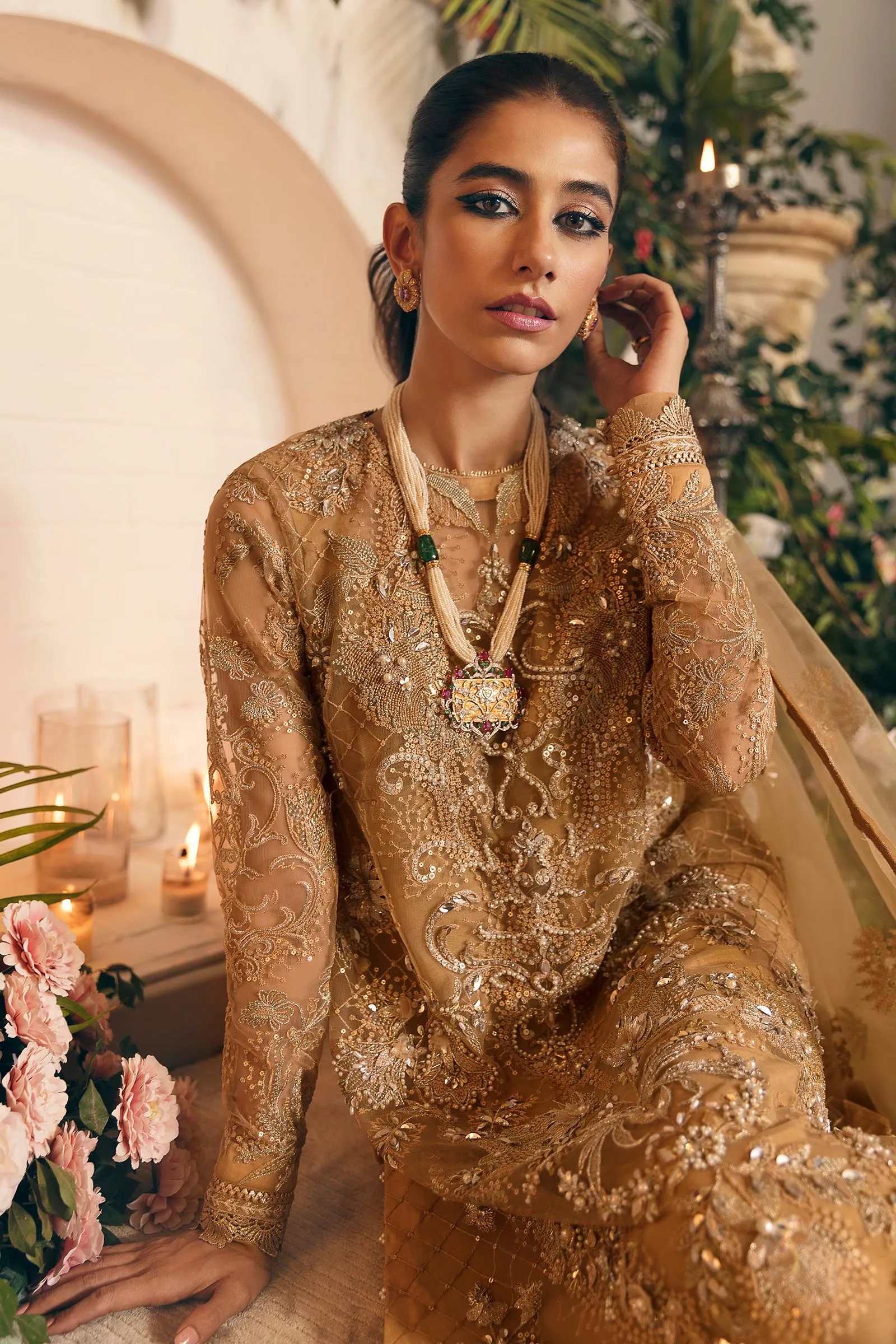 ZARIN (ZRW-20586) | Zaha Gossamer RTW Collection 2022 | Stitched Embellished Suits